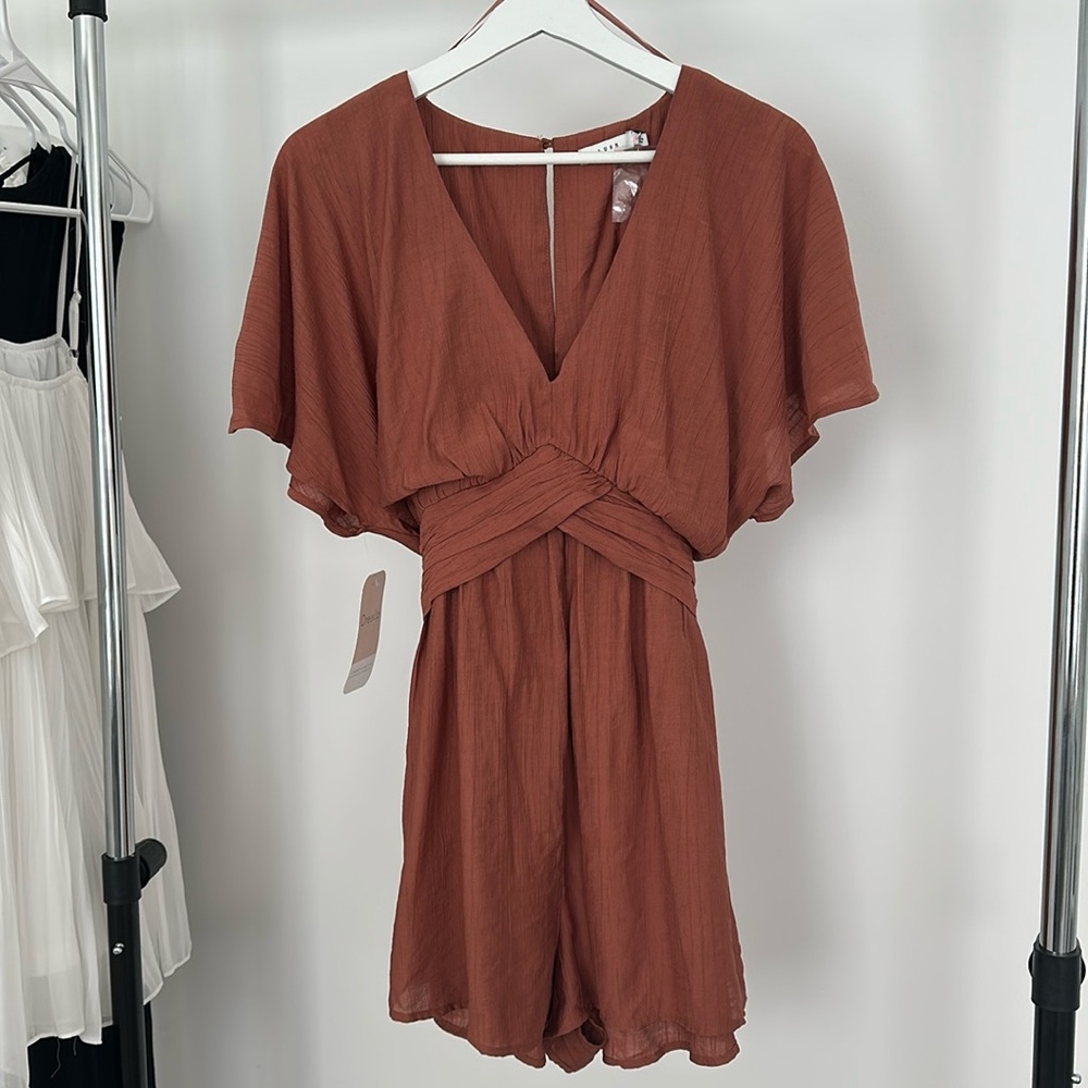 NWT V-Neck Camel Color Romper